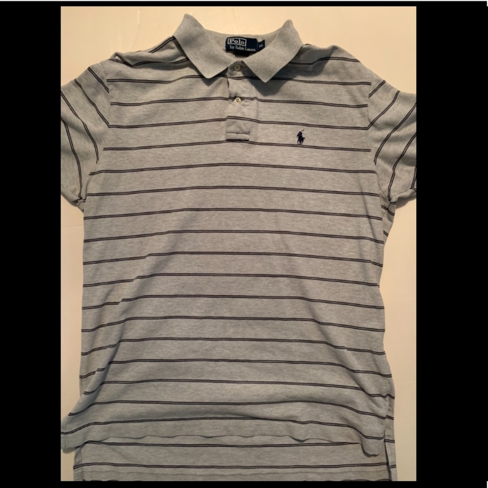 Polo Ralph Lauren Mens Shirt Size XL Gray and Blue